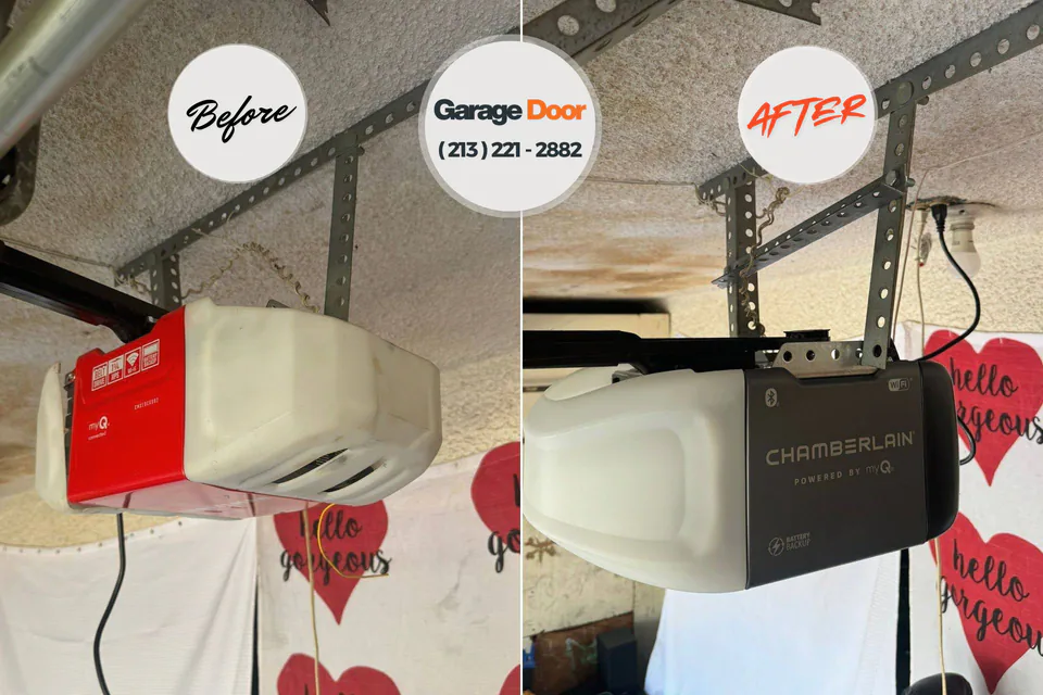 Before and after: garage door repair Blackwater, AZ